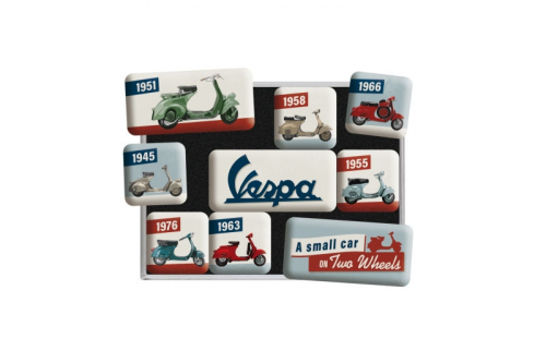 9x Magnet "Vespa Modelle"